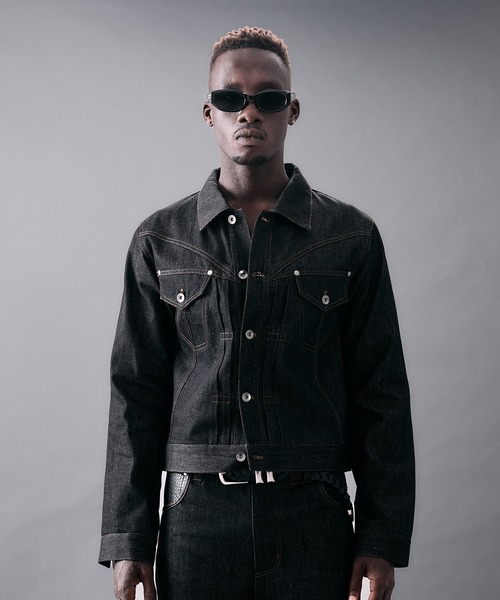 ANDER HUNK(アンダーハンク)の「Western Switch Rigid Denim Jacket/ウエスタンスイッチリジットデニムジャケット(デニムジャケット・メンズ・ブラック/インディゴブルー・LARGE/MEDIUM/SMALL)」の9枚目の写真
