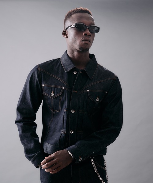 ANDER HUNK(アンダーハンク)の「Western Switch Rigid Denim Jacket/ウエスタンスイッチリジットデニムジャケット(デニムジャケット・メンズ・ブラック/インディゴブルー・LARGE/MEDIUM/SMALL)」の19枚目の写真