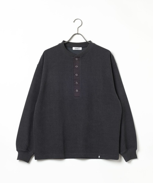 GEORGE'S(ジョージズ)の「【MENS】ニットソードットボタンヘンリー(Tシャツ/カットソー・メンズ・チャコールグレー/ワインレッド・MEDIUM/LARGE)」の12枚目の写真