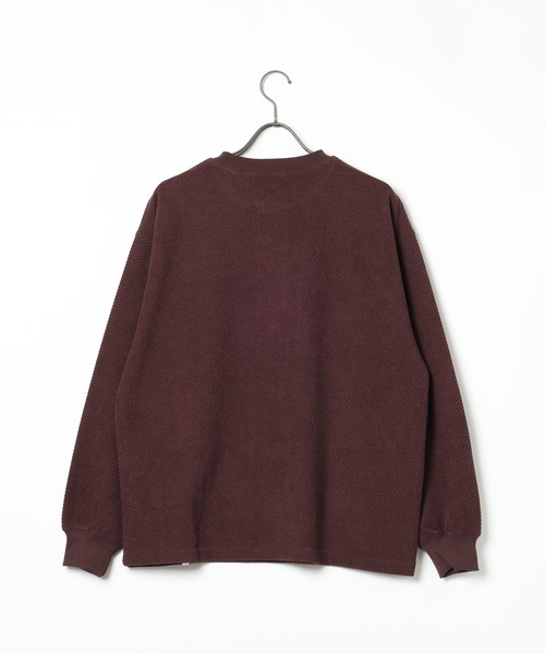 GEORGE'S(ジョージズ)の「【MENS】ニットソードットボタンヘンリー(Tシャツ/カットソー・メンズ・チャコールグレー/ワインレッド・MEDIUM/LARGE)」の4枚目の写真