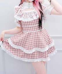 ダブルりぼんギンガムキャミワンピース（ワンピース）｜MA*RS