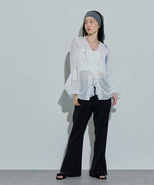 DISCOAT(ディスコート)の「【Noka】スリットフレアパンツ《WEB限定》(その他パンツ・レディース・ブラウン/ブラック/アイボリー・MEDIUM/LARGE)」の19枚目の写真