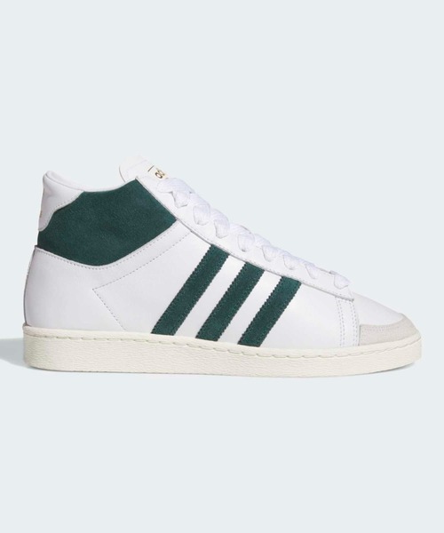 adidas(アディダス)の「ジャバー ハイカット / Jabbar Hi / アディダスオリジナルス adidas Originals(スニーカー・メンズ・ホワイト×グリーン・23.0cm/23.5cm/24.0cm/24.5cm/25.0cm/25.5cm/26.0cm/26.5cm/27.0cm/27.5cm/28.0cm/28.5cm/29.0cm)」の1枚目の写真