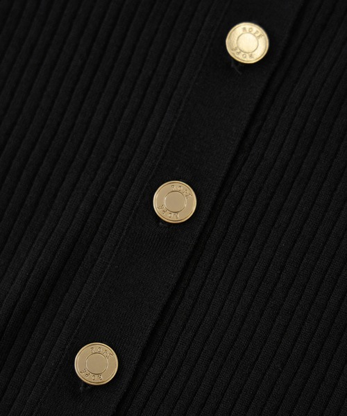 ROPE'(ロペ)の「ワイドリブ金ボタンVネックカーディガン(ニット/セーター・レディース・ワイン/ピンク/キャメル/ブラック/オフホワイト・38)」の16枚目の写真