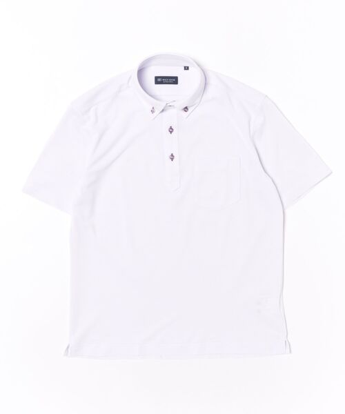 TOKYO SHIRTS(トウキョウシャツ)の「ビズポロ ポロシャツ コンフォートドライ 半袖 メンズ(ポロシャツ・メンズ・パープル・XL/LL/L/M/S)」の7枚目の写真