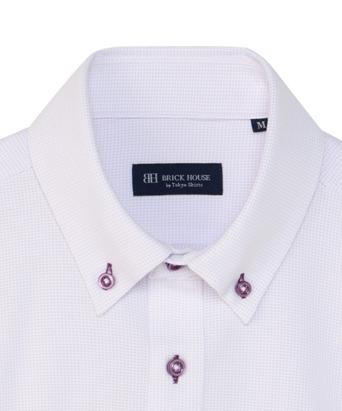 TOKYO SHIRTS(トウキョウシャツ)の「ビズポロ ポロシャツ コンフォートドライ 半袖 メンズ(ポロシャツ・メンズ・パープル・XL/LL/L/M/S)」の3枚目の写真