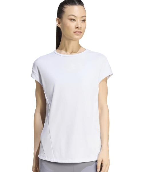 adidas(アディダス)の「adidas アディダス トレーニング フレンチスリーブ Tシャツ(Tシャツ/カットソー・レディース・ブラック/ライラック・L/XL/M)」の2枚目の写真