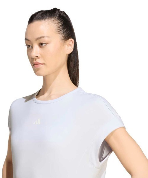 adidas(アディダス)の「adidas アディダス トレーニング フレンチスリーブ Tシャツ(Tシャツ/カットソー・レディース・ブラック/ライラック・L/XL/M)」の5枚目の写真