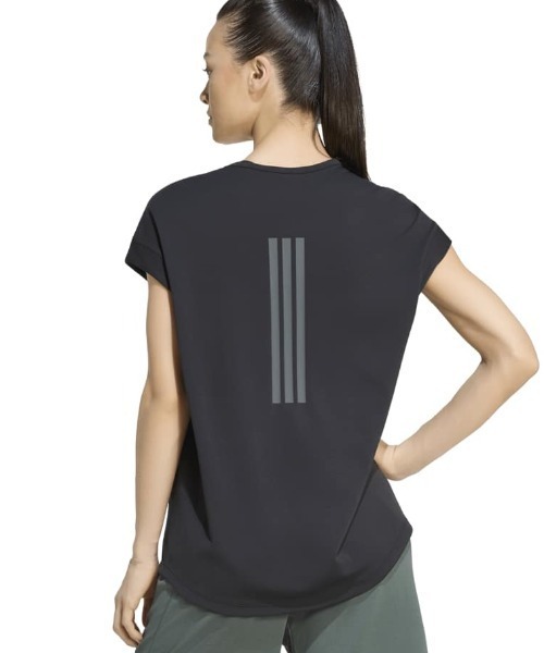 adidas(アディダス)の「adidas アディダス トレーニング フレンチスリーブ Tシャツ(Tシャツ/カットソー・レディース・ブラック/ライラック・L/XL/M)」の8枚目の写真