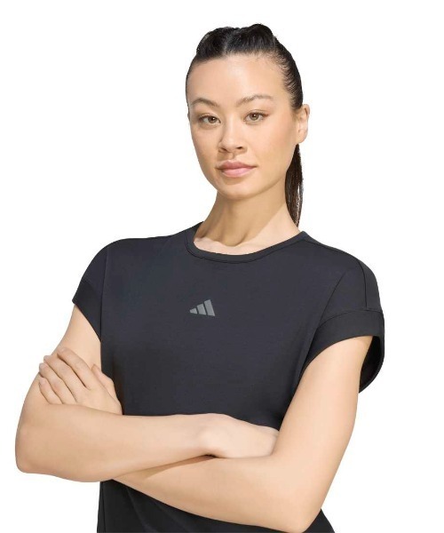 adidas(アディダス)の「adidas アディダス トレーニング フレンチスリーブ Tシャツ(Tシャツ/カットソー・レディース・ブラック/ライラック・L/XL/M)」の10枚目の写真