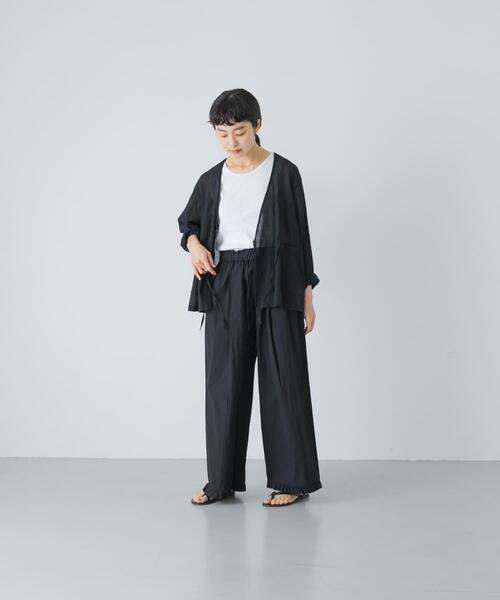 かぐれ（カグレ）の「シアーカシュクールカーデシャツ（シャツ/ブラウス・レディース・ブラック/ナチュラル・FREE）」の17枚目の写真