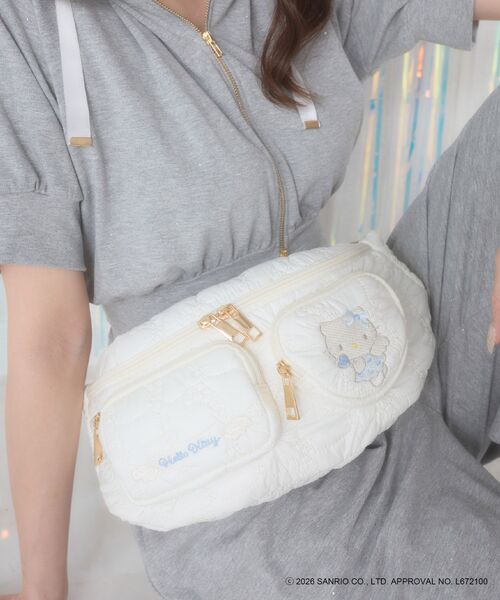 MAJESTIC LEGON(マジェスティックレゴン)の「ハローキティ ボディバッグ(ボディバッグ/ウエストポーチ・レディース・アイボリー/ブルー・FREE)」の5枚目の写真