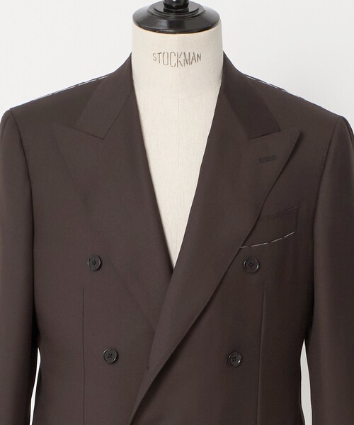 UNITED ARROWS(ユナイテッドアローズ)の「ブラウン シャークスキン ダブル 6ボタン スーツ MCーMODEL ヨコストレッチ(セットアップ・メンズ・ダークブラウン・48/46/44)」の13枚目の写真