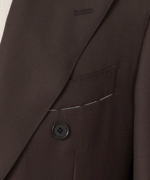 UNITED ARROWS(ユナイテッドアローズ)の「ブラウン シャークスキン ダブル 6ボタン スーツ MCーMODEL ヨコストレッチ(セットアップ・メンズ・ダークブラウン・48/46/44)」の15枚目の写真