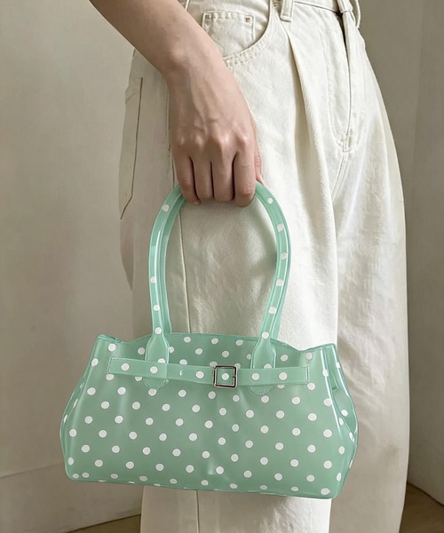 LA VORAGINE(ラ ヴォラジネ)の「ジェリートートバッグドット柄/Jelly bag(トートバッグ・レディース・グリーン/A・FREE)」の11枚目の写真