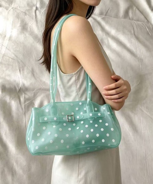 LA VORAGINE(ラ ヴォラジネ)の「ジェリートートバッグドット柄/Jelly bag(トートバッグ・レディース・グリーン/A・FREE)」の13枚目の写真