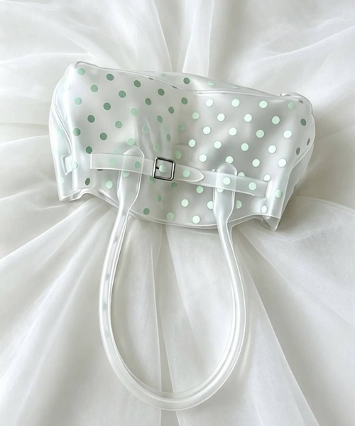 LA VORAGINE(ラ ヴォラジネ)の「ジェリートートバッグドット柄/Jelly bag(トートバッグ・レディース・グリーン/A・FREE)」の8枚目の写真