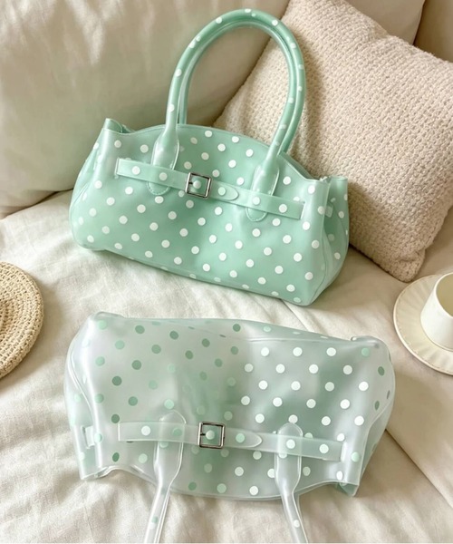 LA VORAGINE(ラ ヴォラジネ)の「ジェリートートバッグドット柄/Jelly bag(トートバッグ・レディース・グリーン/A・FREE)」の16枚目の写真