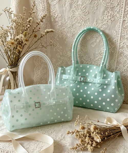 LA VORAGINE(ラ ヴォラジネ)の「ジェリートートバッグドット柄/Jelly bag(トートバッグ・レディース・グリーン/A・FREE)」の17枚目の写真