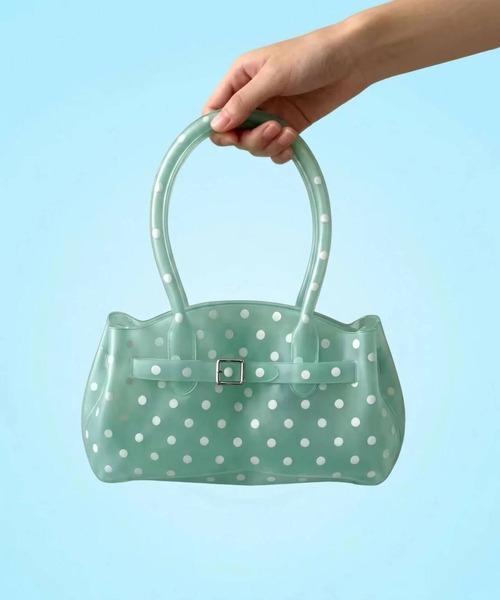 LA VORAGINE(ラ ヴォラジネ)の「ジェリートートバッグドット柄/Jelly bag(トートバッグ・レディース・グリーン/A・FREE)」の15枚目の写真