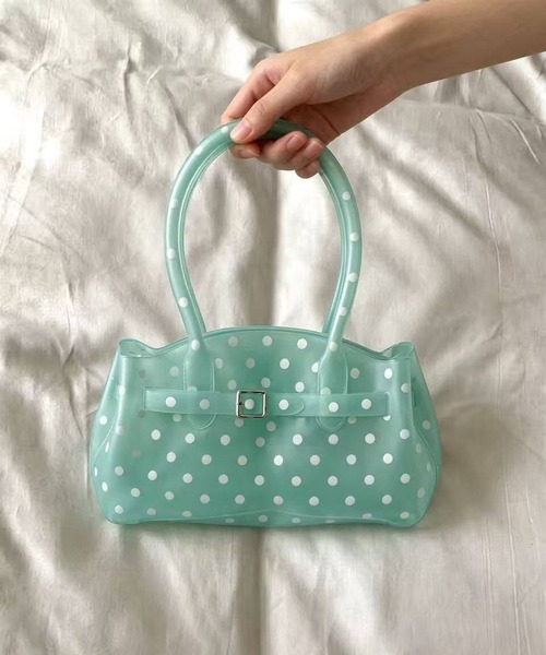 LA VORAGINE(ラ ヴォラジネ)の「ジェリートートバッグドット柄/Jelly bag(トートバッグ・レディース・グリーン/A・FREE)」の19枚目の写真