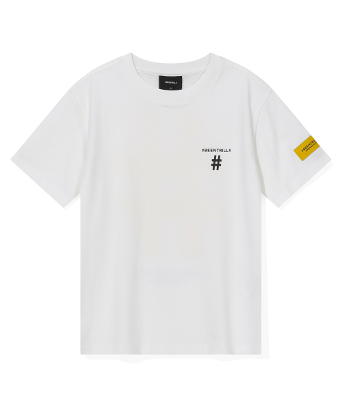 BEENTRILL（ビントリル）の「ウィメンズテーピングハッシュタグ半袖Tシャツ（オフホワイト）（Tシャツ/カットソー・レディース・その他・SMALL/X-SMALL）」の2枚目の写真