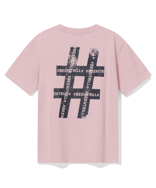 BEENTRILL(ビントリル)の「ウィメンズヴィンテージハッシュタグ半袖Tシャツ(ライトピンク)(Tシャツ/カットソー・レディース・その他・SMALL/X-SMALL)」の1枚目の写真