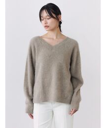 FOX×CASHMERE Vネックニット
