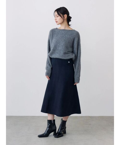 TONAL（トーナル）の「FOX×CASHMERE Vネックニット（ニット/セーター・レディース・ベージュ/ミント/オフホワイト/グレー/ベビーピンク・MEDIUM）」の15枚目の写真