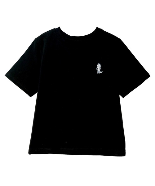KOBE LETTUCE（コウベレタス）の「[ 11ぴきのねこコラボ ] 刺繍Tシャツ（Tシャツ/カットソー・レディース・ブラック/オフホワイト/ホワイト系/ホワイト系1/ブラック系/ブラック系1・M）」の16枚目の写真