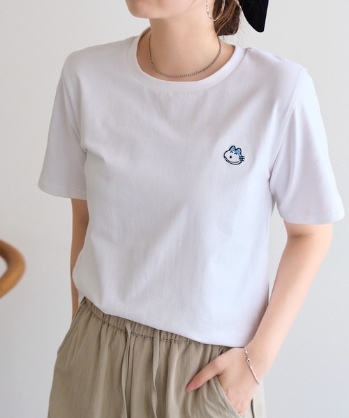 KOBE LETTUCE（コウベレタス）の「[ 11ぴきのねこコラボ ] 刺繍Tシャツ（Tシャツ/カットソー・レディース・ブラック/オフホワイト/ホワイト系/ホワイト系1/ブラック系/ブラック系1・M）」の18枚目の写真