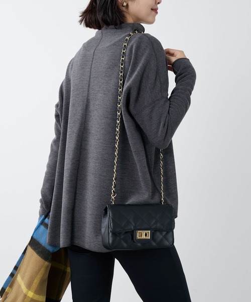 AULENTTI(オウレンティ)の「【AULENTTI】レザーキルティングミニバッグ-Shoulder Bag(ショルダーバッグ・レディース・ブラック・FREE)」の8枚目の写真