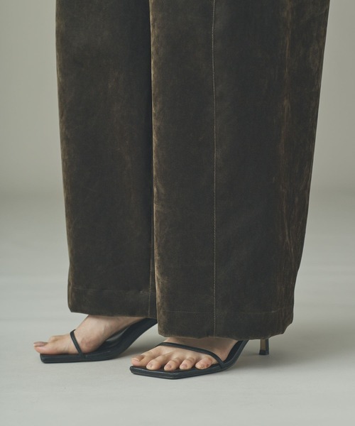 Curensology(カレンソロジー)の「Curensology(カレンソロジー)/<C.S.G>フロッキーツイルパンツ(その他パンツ・レディース・カーキブラウン・FREE)」の12枚目の写真