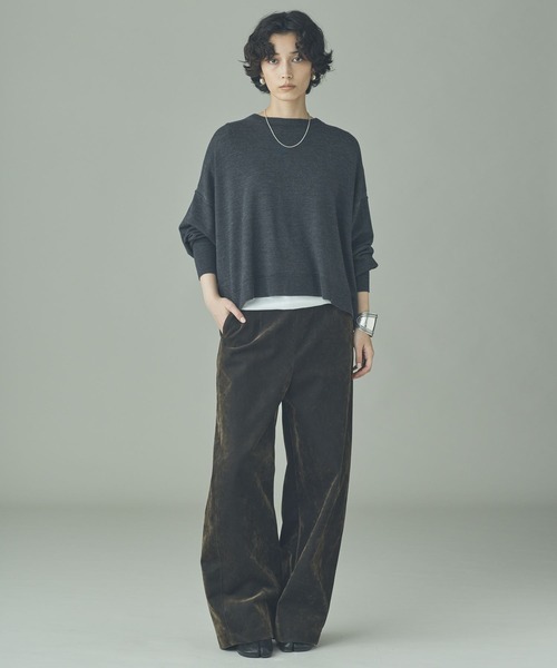 Curensology(カレンソロジー)の「Curensology(カレンソロジー)/<C.S.G>フロッキーツイルパンツ(その他パンツ・レディース・カーキブラウン・FREE)」の8枚目の写真