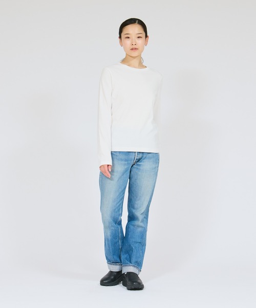 HANES(ヘインズ)の「【Hanes/ヘインズ】レディース Japan Fit for HER【2枚組】クルーネックロングスリーブTシャツ(Tシャツ/カットソー・レディース・ホワイト・LARGE/MEDIUM)」の13枚目の写真