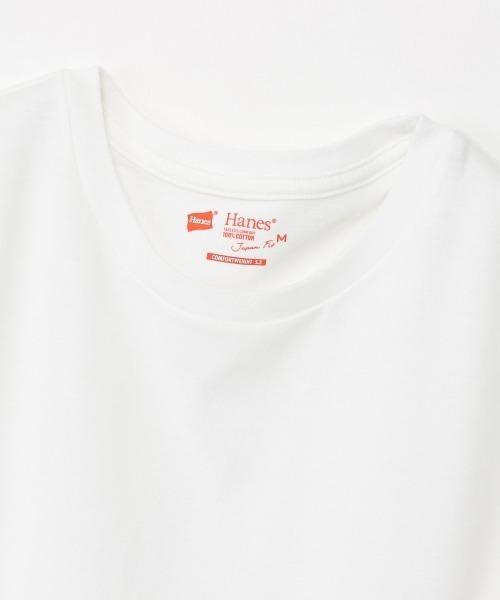 HANES(ヘインズ)の「【Hanes/ヘインズ】レディース Japan Fit for HER【2枚組】クルーネックロングスリーブTシャツ(Tシャツ/カットソー・レディース・ホワイト・LARGE/MEDIUM)」の10枚目の写真