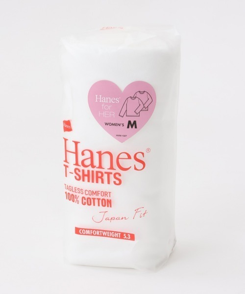 HANES(ヘインズ)の「【Hanes/ヘインズ】レディース Japan Fit for HER【2枚組】クルーネックロングスリーブTシャツ(Tシャツ/カットソー・レディース・ホワイト・LARGE/MEDIUM)」の11枚目の写真
