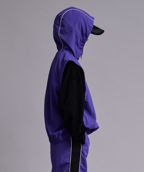 PAIRMANON STREET(ペアマノンストリート)の「【100-160cm】【撥水機能】 ナイロン ベスト フード付き 【PAIRMANON STREET】(ベスト・キッズ・パープル/チャコールグレー/ネイビー・120/130/110/100/140/160/150)」の12枚目の写真
