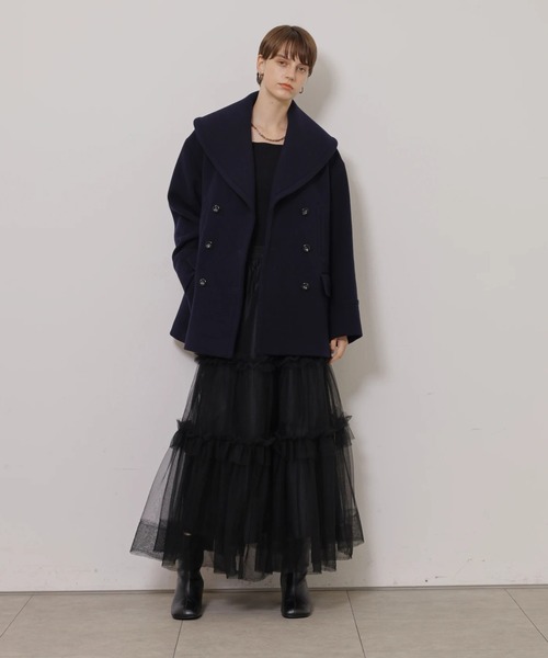 CADUNE(カデュネ)の「スクエア5分袖ニット(ニット/セーター・レディース・ベージュ/ブラウン/ホワイト/ブラック・38)」の8枚目の写真