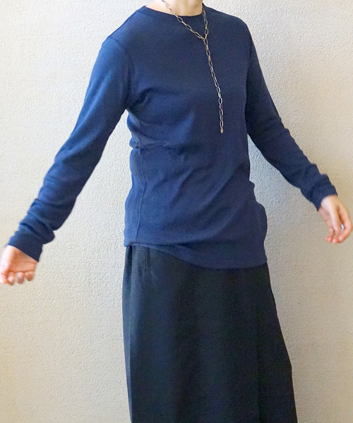 JOURNAL STANDARD LUXE(ジャーナルスタンダード ラックス)の「テレコ プルオーバー(Tシャツ/カットソー・レディース・ネイビー/ブラック/ホワイト・FREE)」の3枚目の写真