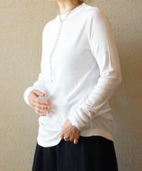 JOURNAL STANDARD LUXE(ジャーナルスタンダード ラックス)の「テレコ プルオーバー(Tシャツ/カットソー・レディース・ネイビー/ブラック/ホワイト・FREE)」の6枚目の写真