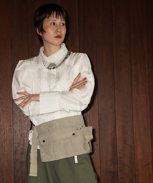 chuclla(チュクラ)の「レースカラー ステッチブラウス chw26a108(シャツ/ブラウス・レディース・ホワイト/ブラック・FREE)」の10枚目の写真