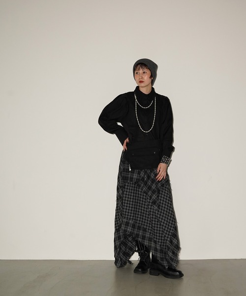chuclla(チュクラ)の「レースカラー ステッチブラウス chw26a108(シャツ/ブラウス・レディース・ホワイト/ブラック・FREE)」の14枚目の写真