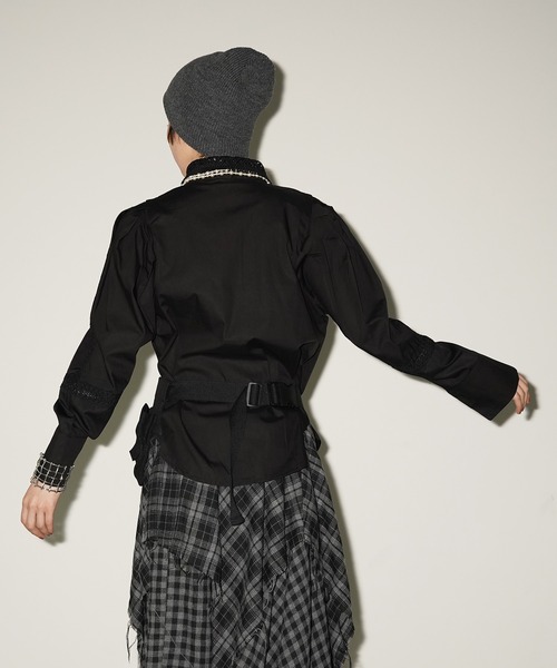chuclla(チュクラ)の「レースカラー ステッチブラウス chw26a108(シャツ/ブラウス・レディース・ホワイト/ブラック・FREE)」の19枚目の写真