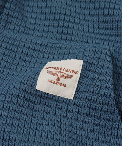 The DUFFER of ST.GEORGE(ザダファーオブセントジョージ)の「WAFFLE ZIP HOODIE:ワッフル ジップ フーディー / フルジップパーカー(パーカー・メンズ・ブルー/グレー・X-LARGE/LARGE/MEDIUM)」の15枚目の写真