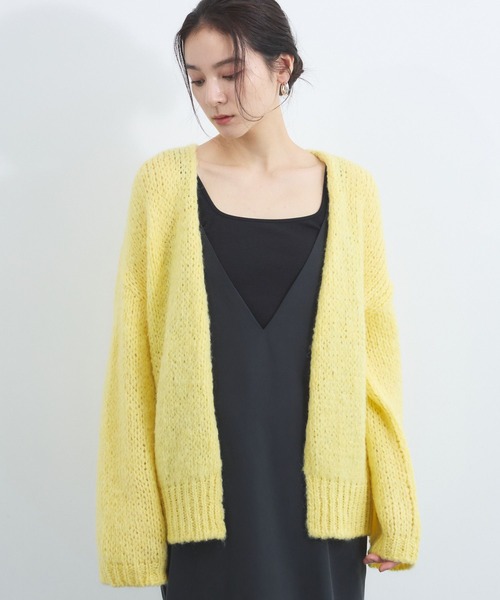 TRICOTS JEAN MARC（トリコットジーンマルク）の「BARNYARDSTORM / TRICOTS JEAN MARC / Vネックカーディガン（カーディガン/ボレロ・レディース・グレー/モカ/イエロー・FREE）」の12枚目の写真