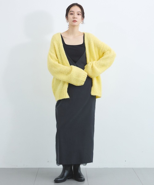 TRICOTS JEAN MARC（トリコットジーンマルク）の「BARNYARDSTORM / TRICOTS JEAN MARC / Vネックカーディガン（カーディガン/ボレロ・レディース・グレー/モカ/イエロー・FREE）」の16枚目の写真