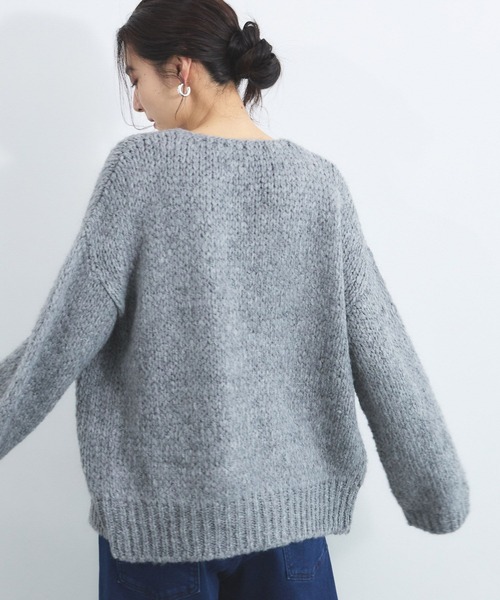 TRICOTS JEAN MARC（トリコットジーンマルク）の「BARNYARDSTORM / TRICOTS JEAN MARC / Vネックカーディガン（カーディガン/ボレロ・レディース・グレー/モカ/イエロー・FREE）」の19枚目の写真