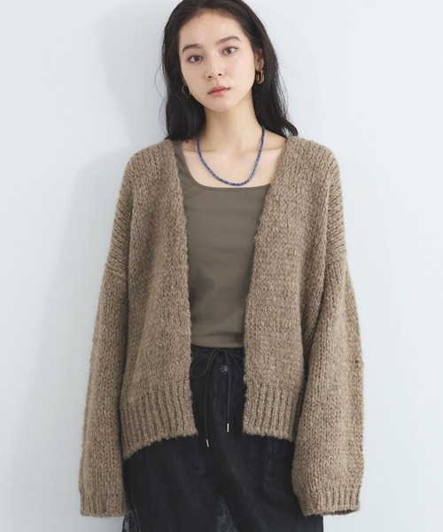 TRICOTS JEAN MARC（トリコットジーンマルク）の「BARNYARDSTORM / TRICOTS JEAN MARC / Vネックカーディガン（カーディガン/ボレロ・レディース・グレー/モカ/イエロー・FREE）」の20枚目の写真