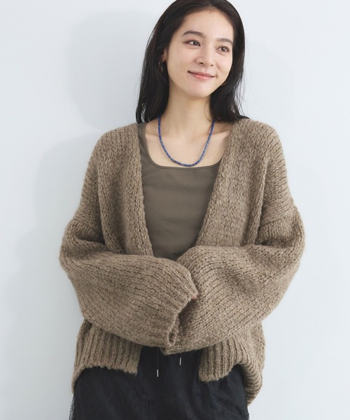 TRICOTS JEAN MARC（トリコットジーンマルク）の「BARNYARDSTORM / TRICOTS JEAN MARC / Vネックカーディガン（カーディガン/ボレロ・レディース・グレー/モカ/イエロー・FREE）」の21枚目の写真